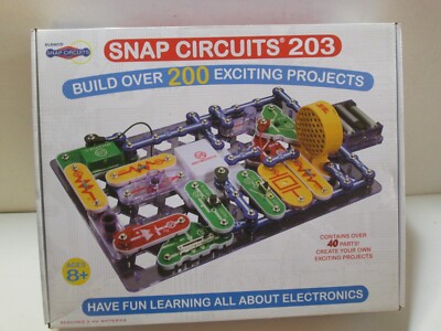 Snap Circuits 203 Electronics Exploration Kit Over 200 STEM Projects Unused