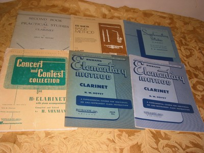 LOT OF 10 MUSIC SHEETS FOR CLARINET SEE PICTURES