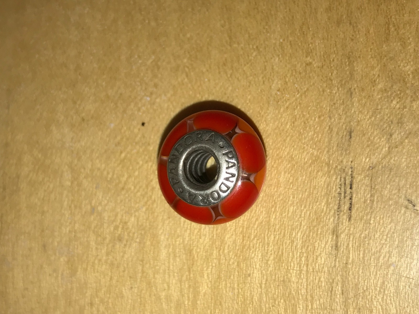 Pandora Captivating Glass Red Hot Murano Glass and Sterling bead 790639