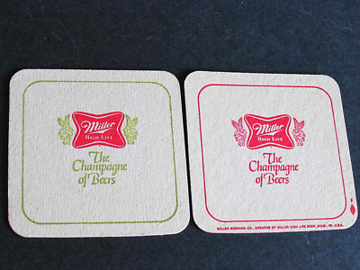6 Beer Coasters MILLER HIGH LIFE 