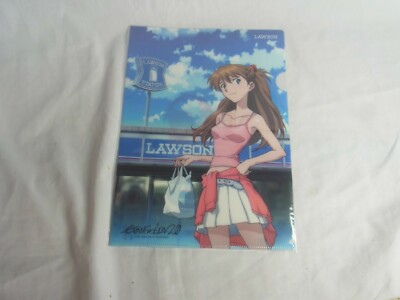 Evangelion Prize Clear Folder Asuka Langley LOWSON version Mint