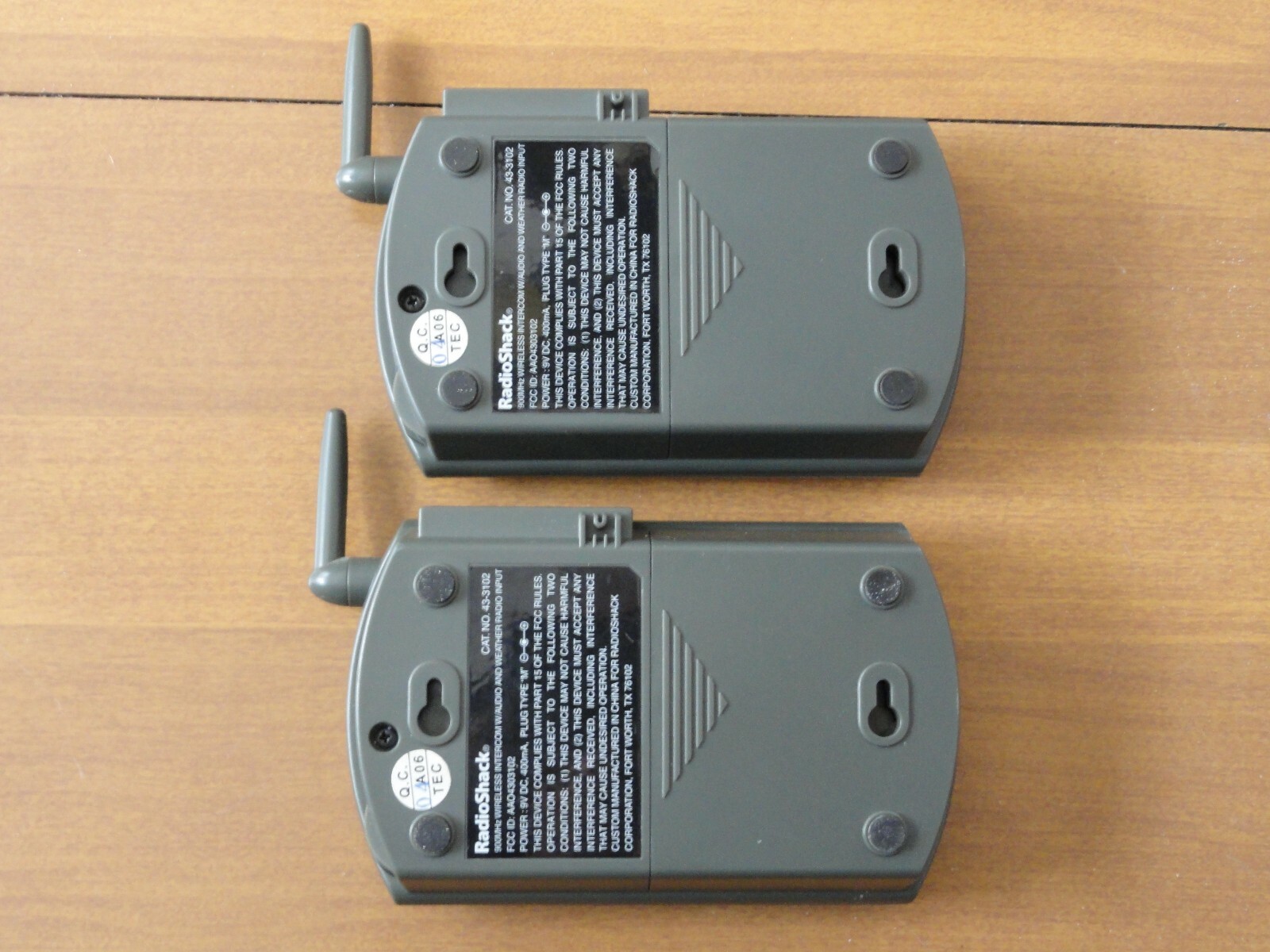 2 Radio Shack 43-3102 900Mhz Wireless Intercom w/Audio and Weather Radio Input