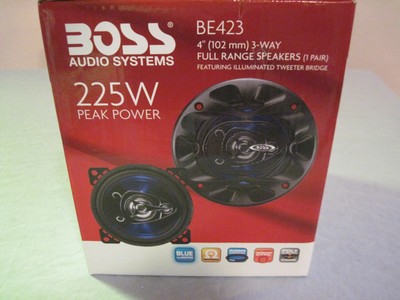 BOSS Audio BE423 225 Watt (1 Pair), 4 Inch, Full Range, 3 Way Car Speakers