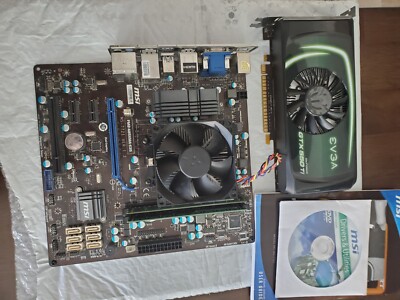 MSI  FX2 motherboard cpu combo with Video Card & more.
