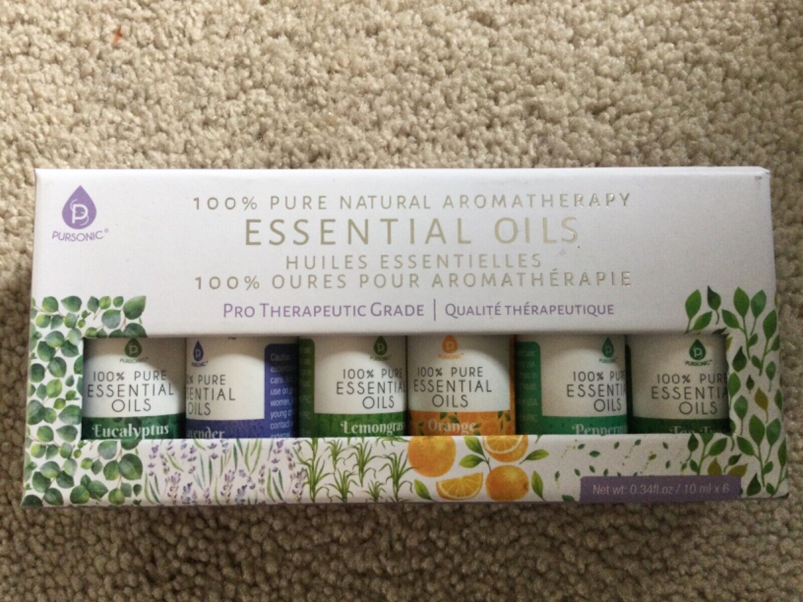 S 6 Pack Gift Set Pure Natural Aromatherapy 10ml Each New