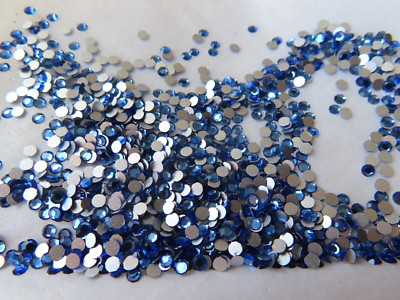 Full package 1440 Preciosa Flatbacks 7ss Sapphire/foiled.