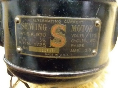 vintage singer sewing machine motor 1/5 hp and clutch assembly