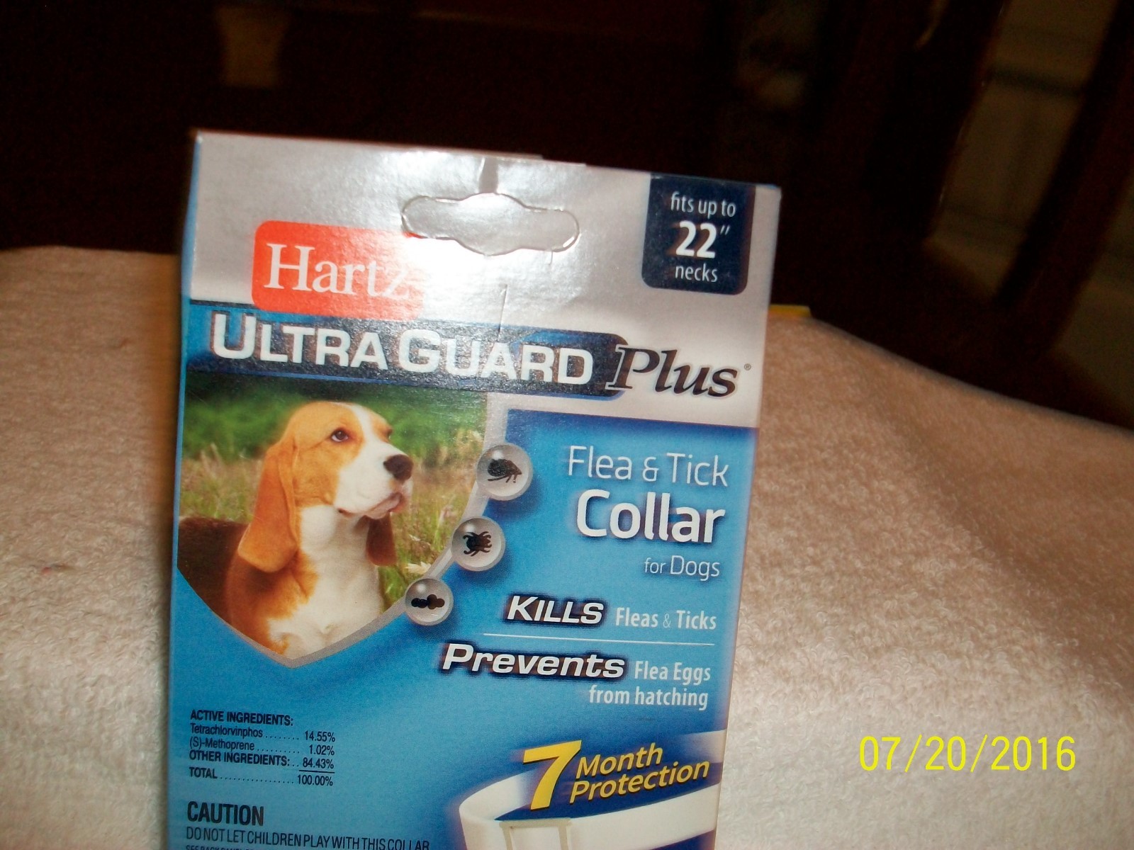 HARTZ ULTRA GUARD PLUS  FLEA & TICK WHITE  COLLAR FOR DOGS
