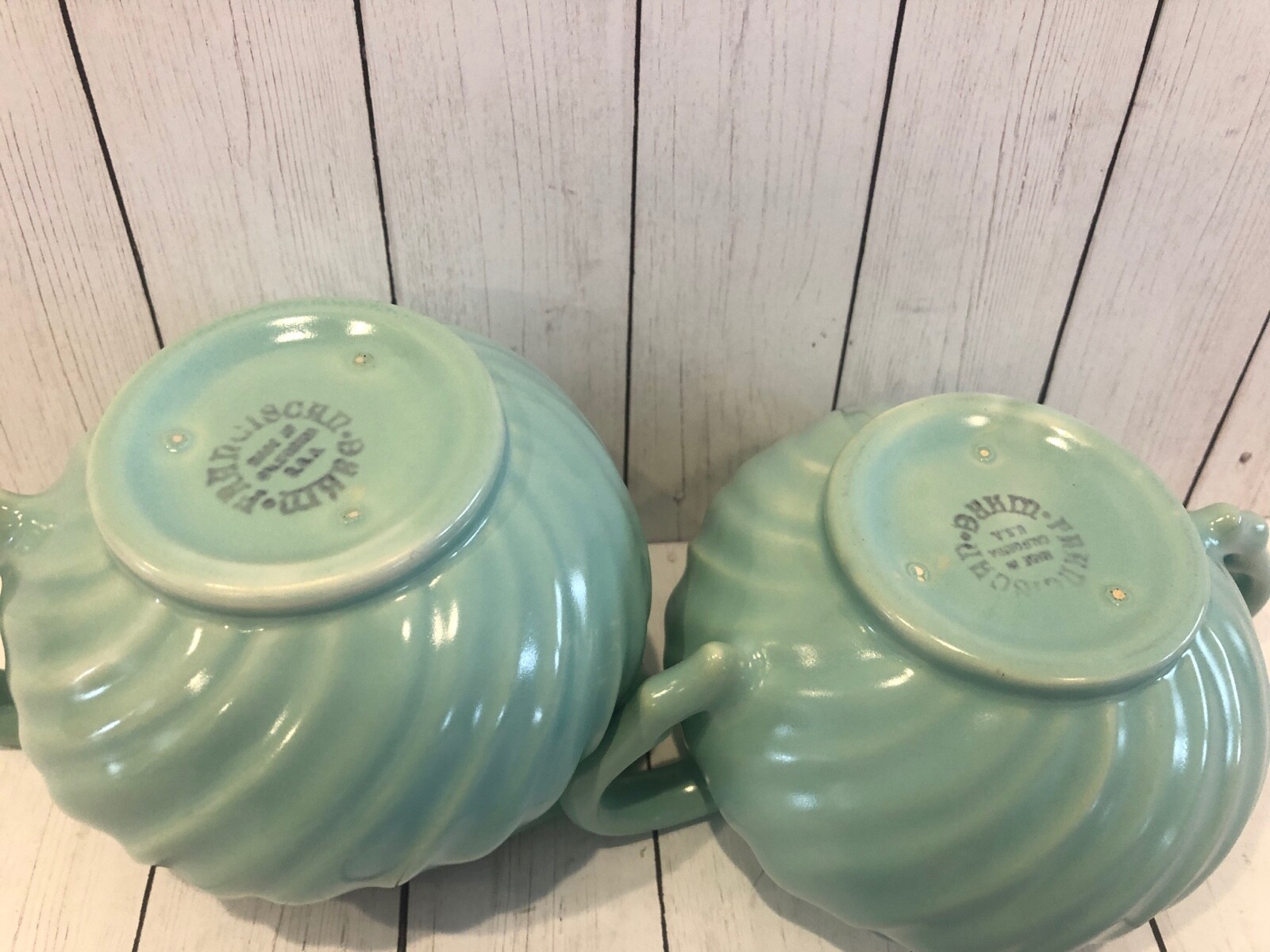 FRANCISCAN Coronado Creamer Sugar with Lid, Aqua Matte