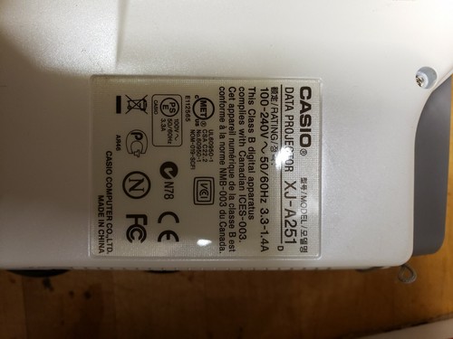 Lot of 3 Casio projectors For Parts or Repair,remotes,cords see pics