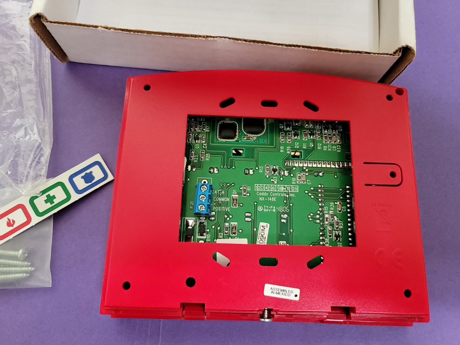 CADDX GE Security Interlogix NX-148E CF LCD Keypad with GE Logo (Red Case) NEW!