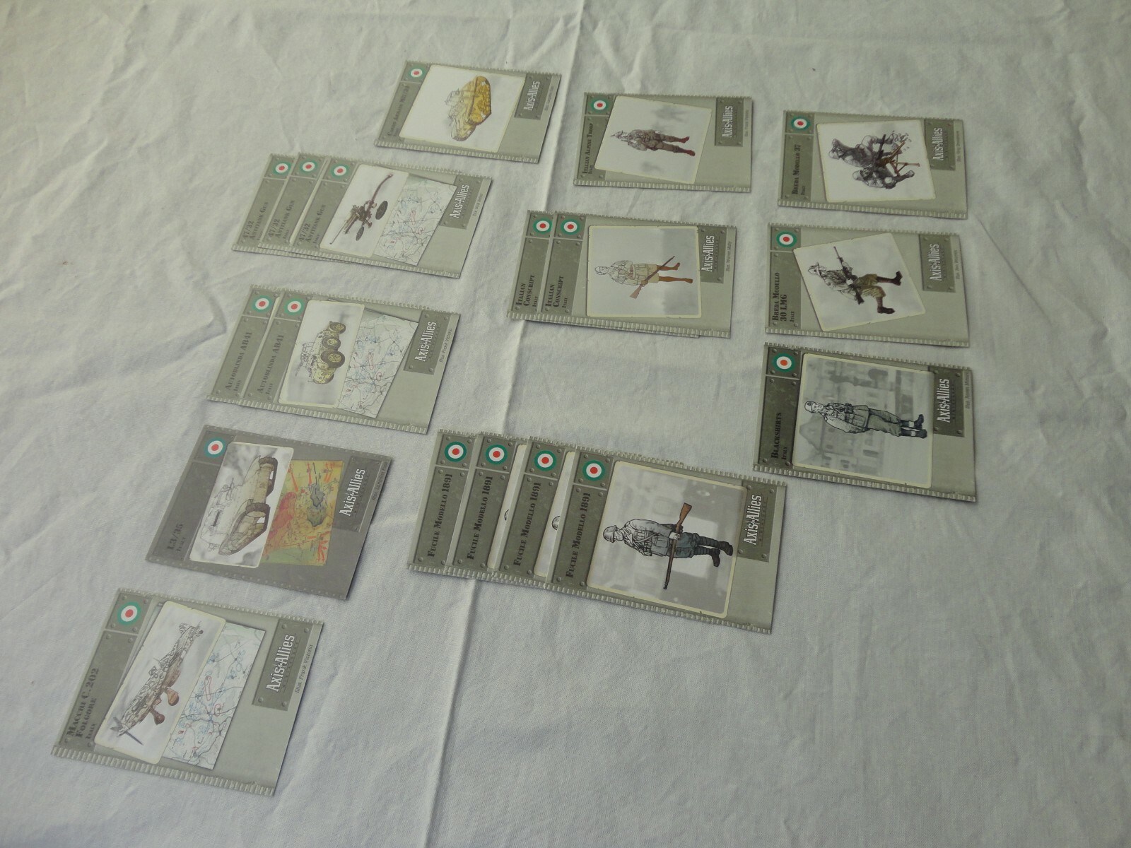 Axis & Allies Land Italy cards no ships -  lot