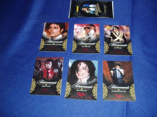  Michael Jackson 2011 Panini 6 Mint Achievements Cards & 1 Wrap  (Set 3)