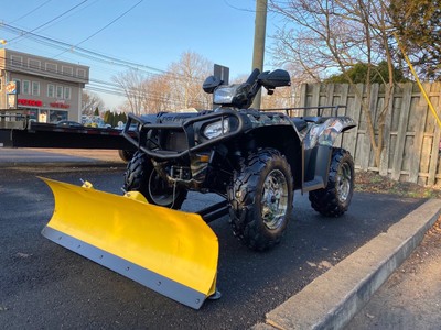 CAMO BROWNING LIMITED EDIT POLARIS SPORTSMAN 850 HO, WINCH, GUN RACK, MOOSE PLOW