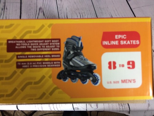 F Forward EPIC Inline Skates Size Men 8-9 in Box Excellent Condition