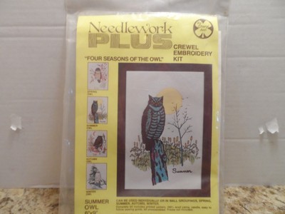 1977 Needlework Plus Crewel Embroidery Kit 