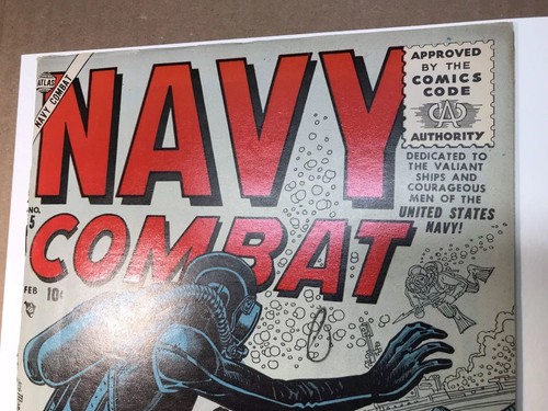 Navy Combat #5 (1956) 8.0+ W Beautiful Atlas War! Investment Grade!