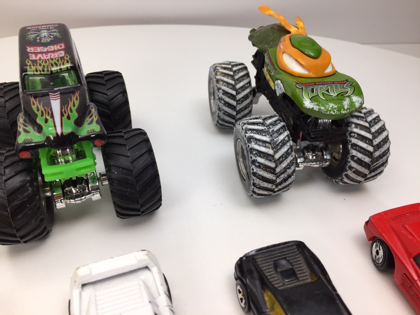 Hot Wheels Monster Trucks and Ferraris.
