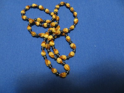 Navajo Hand Strung Cedar Seed & Hematite Bead Necklace Edgewater Towering House