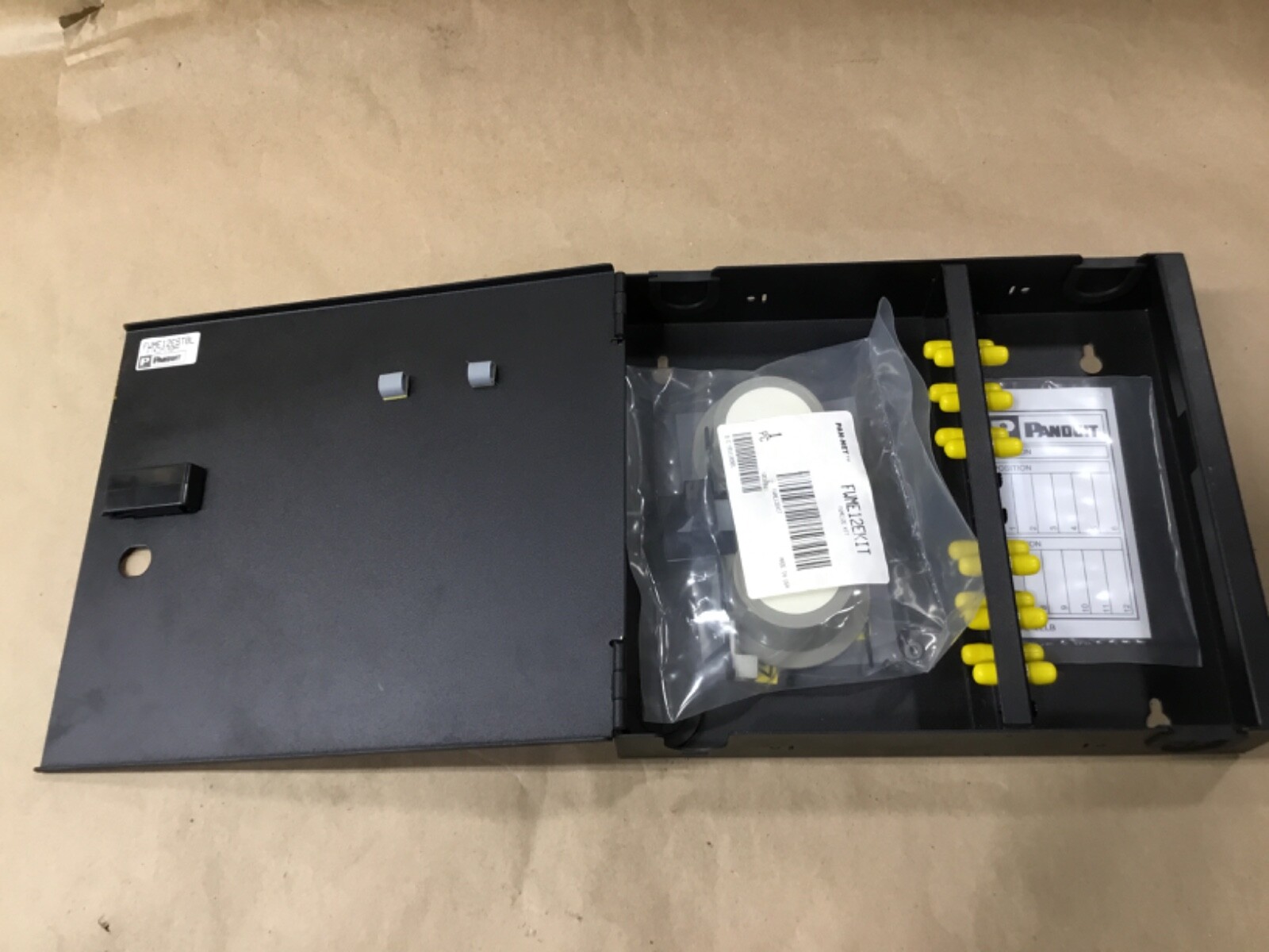 Panduit Opticom FWME12ESTBL Fiber Optic Enclosure Panel 12 Port #54B54PR3RM