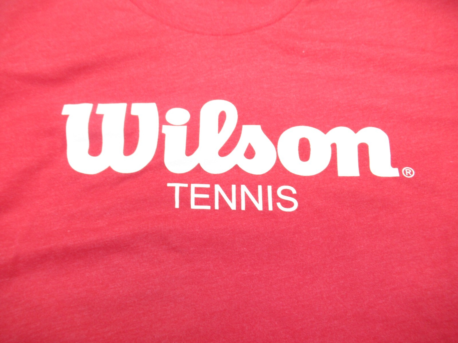 WILSON "WILSON TENNIS" T-SHIRT SOFT POLY / COTTON BLEND (RED / WHITE) PROMO ITEM