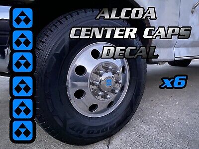 ALCOA WHEELS Center Caps DECALS X6