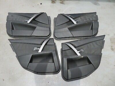 Bmw 5 Series E60 PRE LCI BLACK LEATHER DOOR CARDS COVERS SET  X4