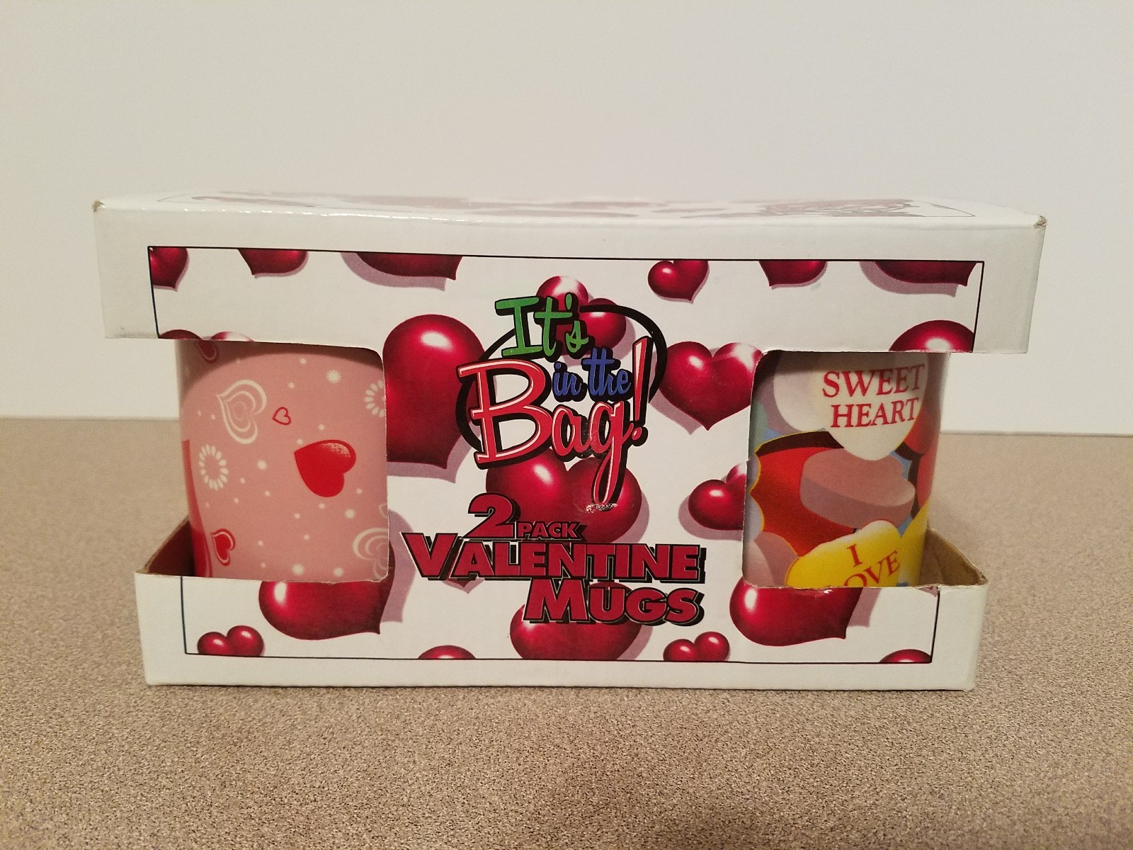 Conversation Hearts Heart Valentine 2 New Mugs Coffee Tea