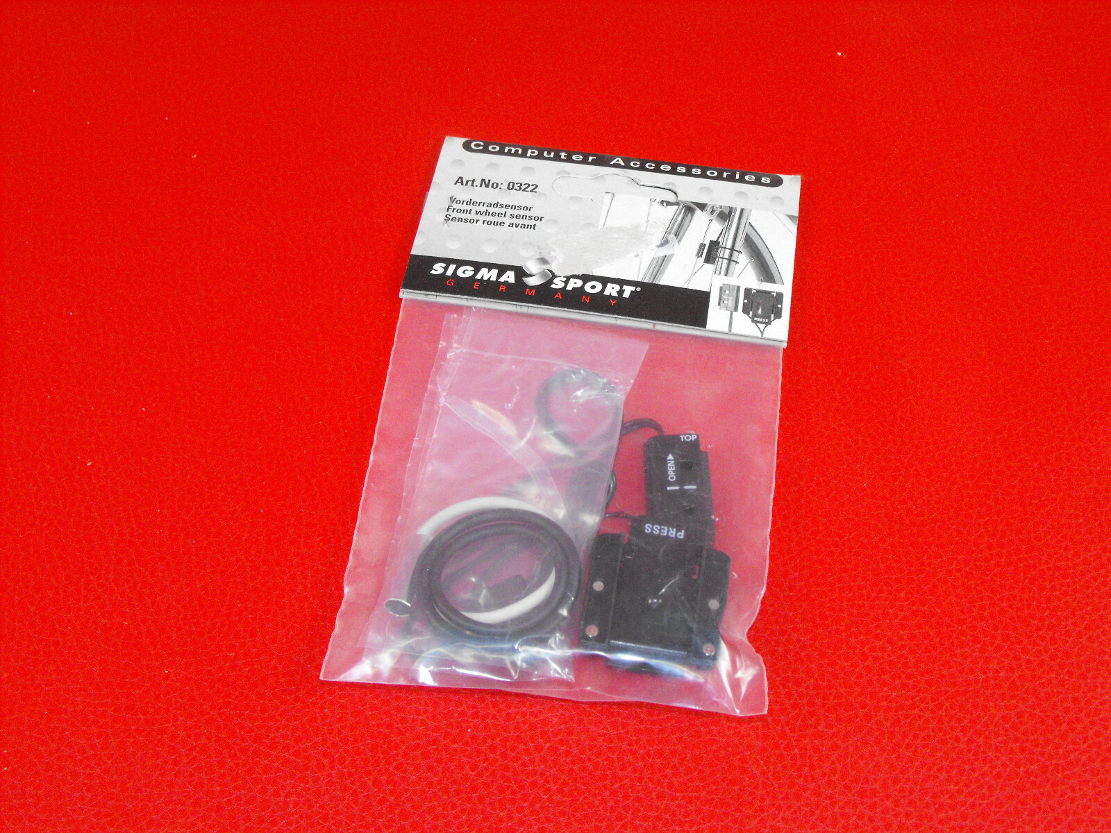 Retro Vintage Fahrrad Computer Zubehör Sigma Sport Vorderradsensor 0322 NOS