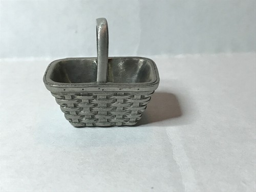 Longaberger Miniature Pewter Small Comforts Basket - Charm