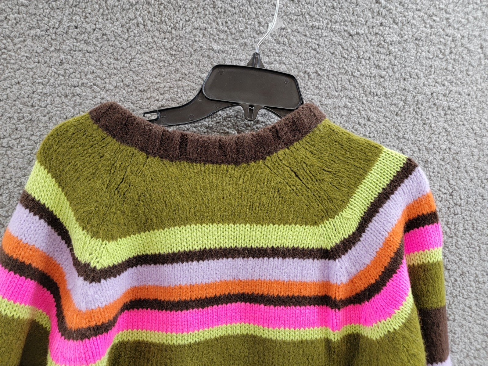 Velvet By Graham & Spencer Striped Knit Crewneck Sweater Women's L Multi L/S - Picture 10 of 17