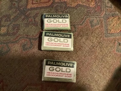 Vintage Palmolive Gold Hexachlorophene Deodorant Soap 3 Small Bars