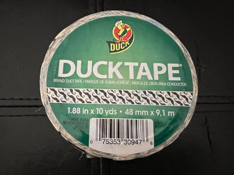 Duck Tape Patterned - Mustache Print - Nip (discontinued)