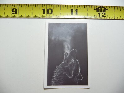 HOWLING WOLF MIST BREATH DECAL STICKER DOG WILD ANIMAL