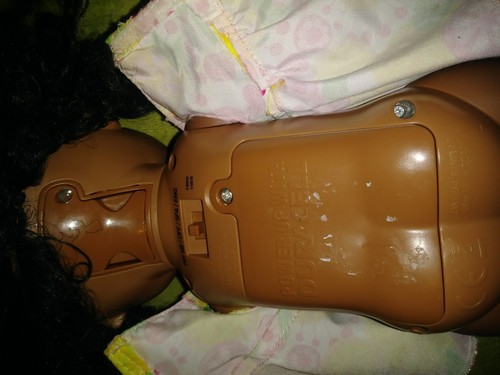 Baby Alive 2014 Bilingual Hasbro Doll Soft Face Green Eyes African American