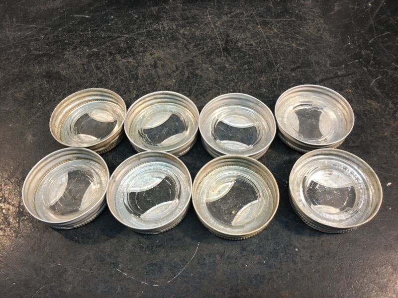 8pc Vintage Presto Canning Lids, Bow-Tie Cutout / Screw Top Regular Mouth 2 3/4"