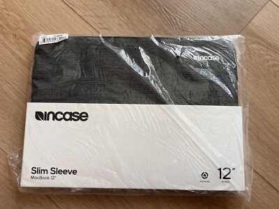 Incase Slim Sleeve Padded Slip Pouch Case for MacBook 12'' Heather Black Gray