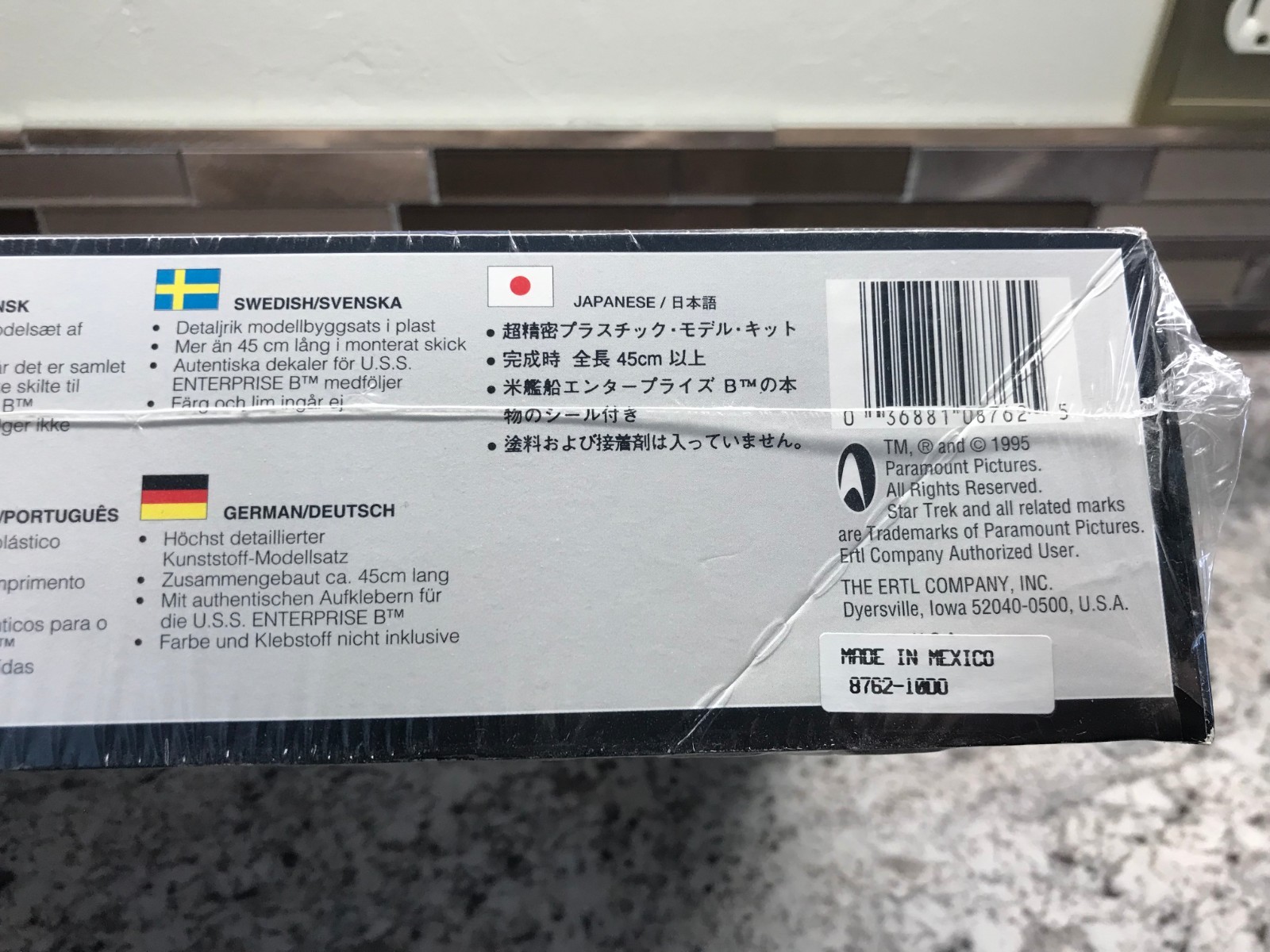 New AMT ERTL Star Trek Generations USS Enterprise B 1/1000 Model Kit Sealed