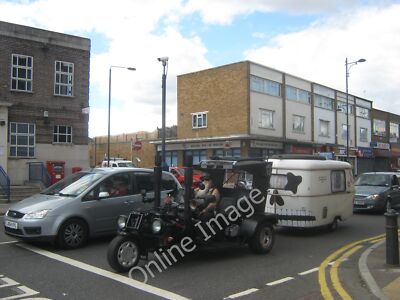 Photo 6x4 Biker and Caravan on Welling High Street Bexley Three-wheeled c c2011