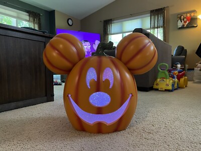 Disney Mickey Pumpkin Light Up & Musical Jack O Lantern Costco 2024 IN HAND NIB