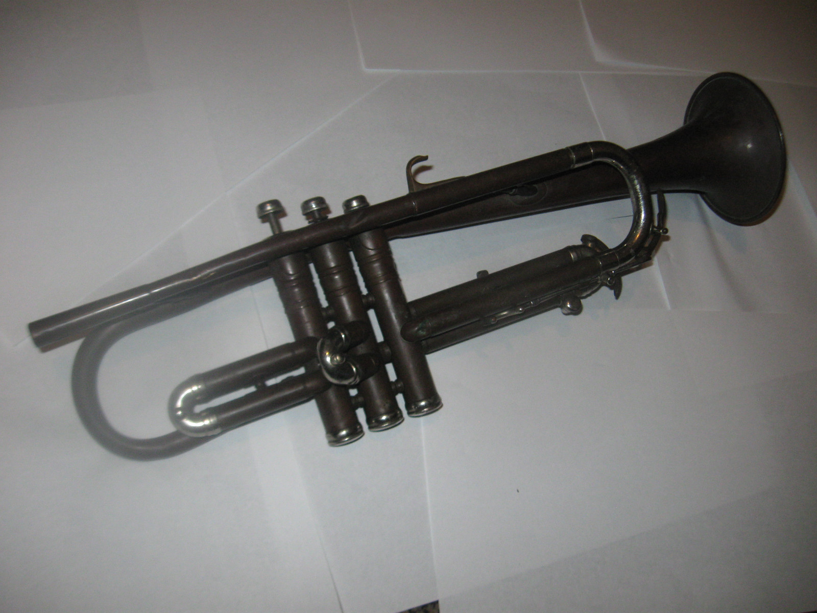 Old  Wm Frank Chicago Trumpet / Cornet ? Serial  10786 AS IS