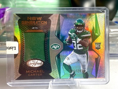 2021 Panini Certified - New Generation Jerseys Mirror #NG-35 Michael Carter /299
