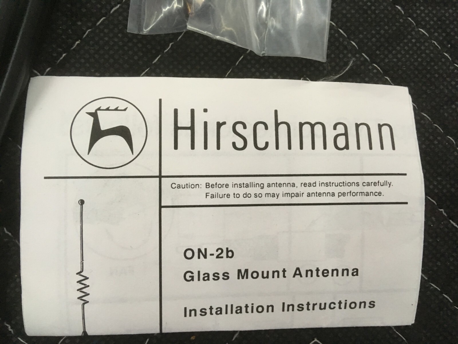Hirschmann glass-mount antenna ON-2B