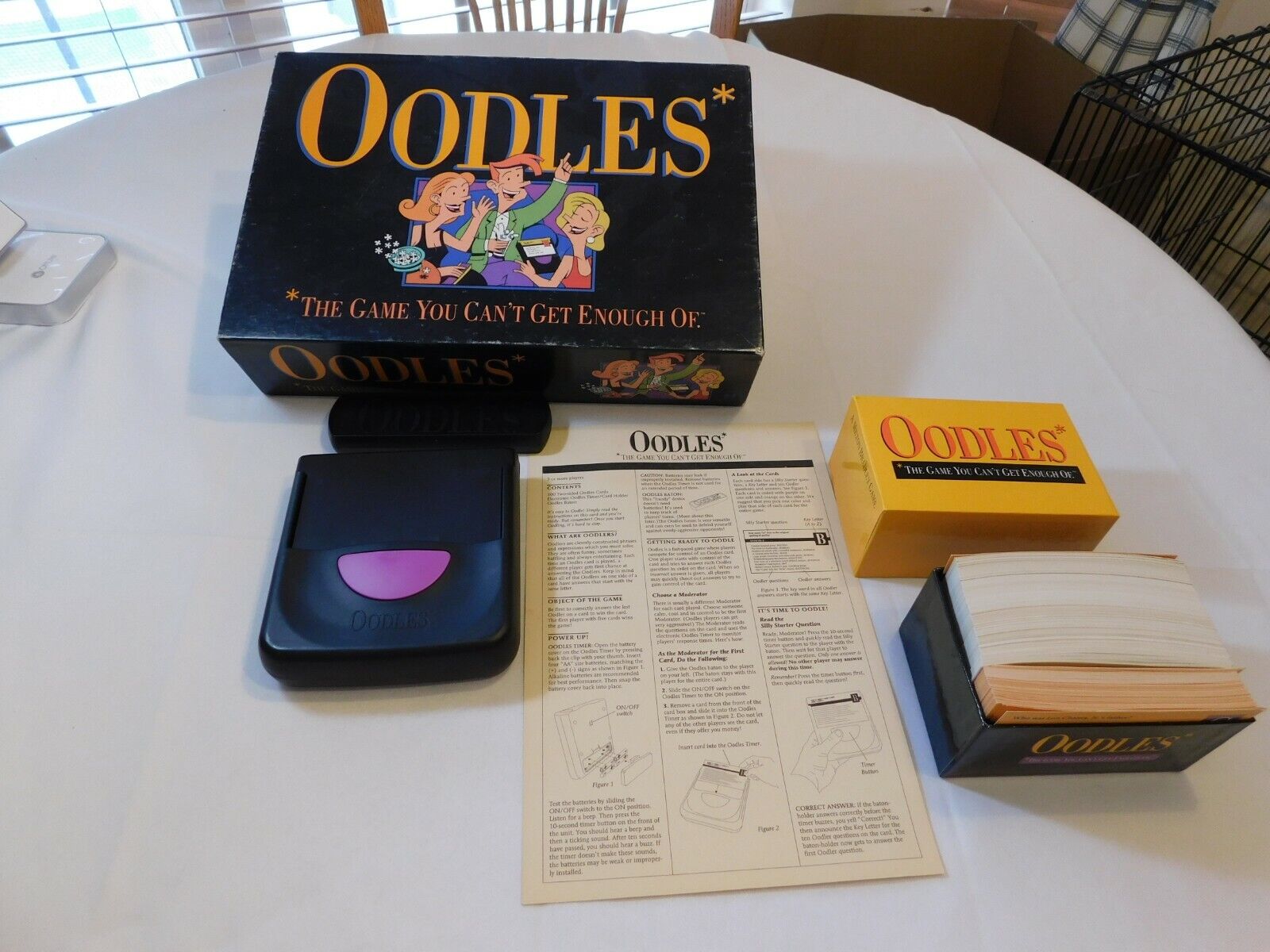 1992 OODLES Electronic Card Board Game Milton Bradley Hasbro 3...