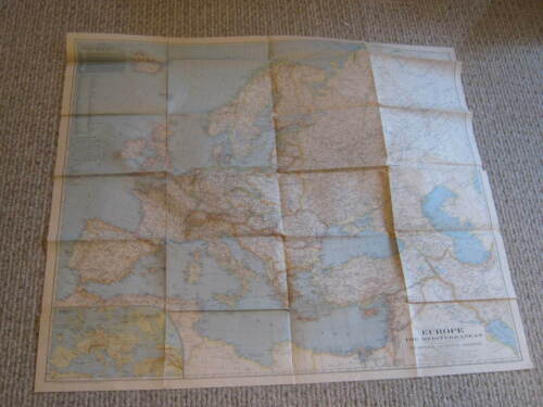 ANTIQUE EUROPE AND THE MEDITERRANEAN MAP April 1938 National Geographic