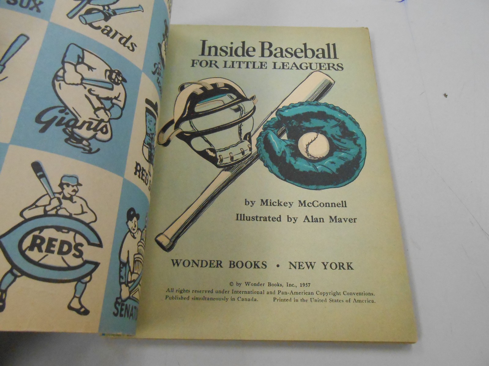 Inside Baseball for Little Leaguers! (1957, Wonder Books)! CHECK IT OUT!