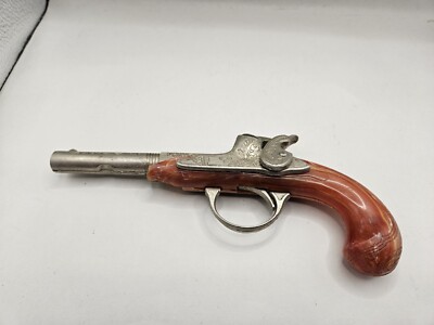 Vintage HUBLEY Flintlock Jr Toy Cap Bakelite Handle Made in USA Damaged Pew Pew