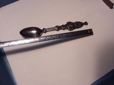 1901 KING EDWARD VII - STERLING SILVER SOUVENIR SPOON - 29.3 GRAMS