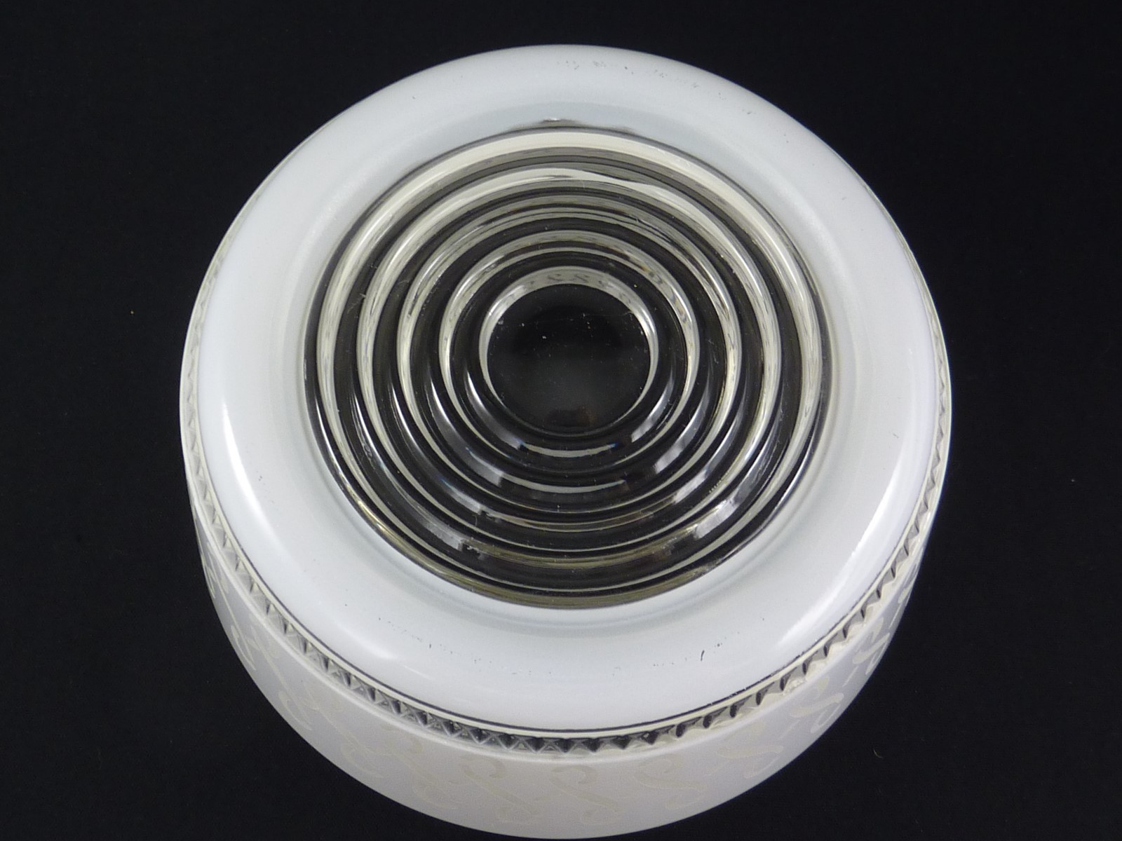 Vintage Art Deco Scroll Frosted Glass Globe Retro Ceiling Light Fixture Shade