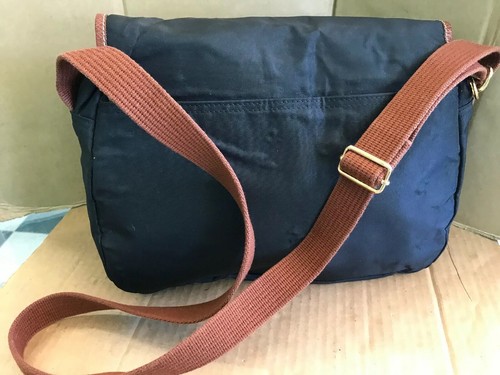 Longchamp Le Pliage Crossbody Black/Cognac Leather and Nylon Messenger Bag